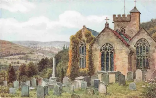 AK / Ansichtskarte QUINTON Alfred Robert ARQ (1853-1934) Kuenstlerkarte Nr. 3047 Selworthy Church Friedhof 