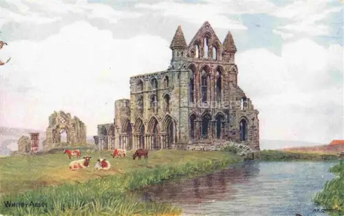AK / Ansichtskarte QUINTON Alfred Robert ARQ (1853-1934) Kuenstlerkarte Nr. 2029 Whitby Abbey Kuehe England