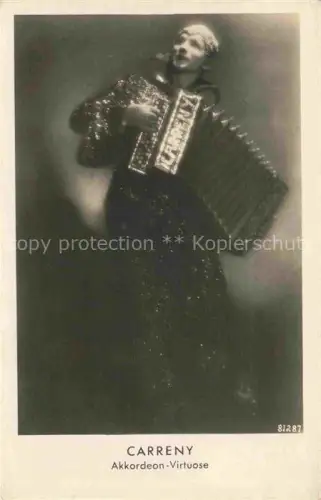 AK / Ansichtskarte Akkordeon Handharmonika Accordion Accordeon Carreny Nr. 81287 