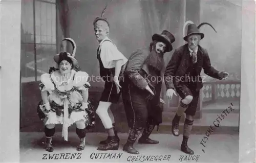 AK / Ansichtskarte Clown Payaso Zircus Cirque-- Zwerenz Guttman Rauch Feschke Geister 
