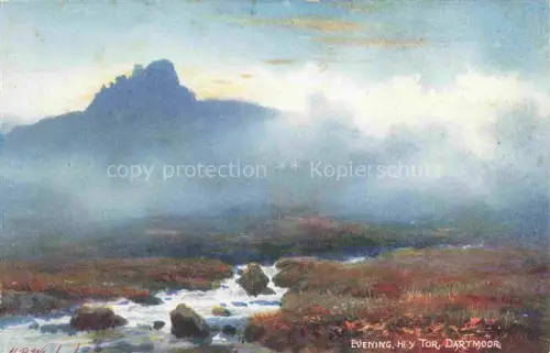 AK / Ansichtskarte WIMBUSH Henry Bowser (1858-1943) Kuenstlerkarte UK Evening Hey Tor Dartmoor