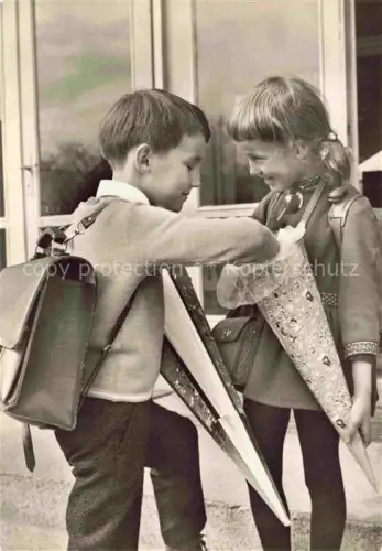 AK / Ansichtskarte Schule School Ecole Escuela Scuola-- Schulbeginn alles Gute Kinder Zuckertute 