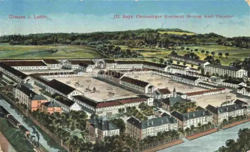 AK / Ansichtskarte Dieuze Duss Lothringen 57 Moselle III. Bayer. Chevauleger Regiment Herzog Karl Theodor Kaserne Feldpost