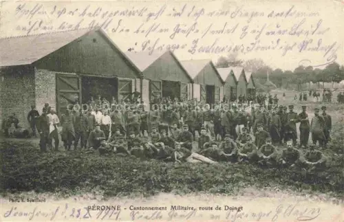 AK / Ansichtskarte Peronne  80 Somme Cantonnement Militaire Route de Doingt