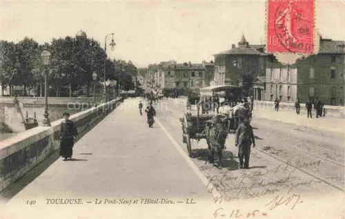 AK / Ansichtskarte TOULOUSE 31 Haute-Garonne Le Pont-Neuf et l'Hôtel Dieu