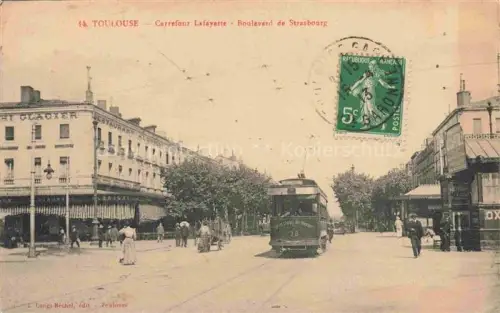 AK / Ansichtskarte TOULOUSE 31 Haute-Garonne Carrefour Lafayette Boulevard de Strasbourg Tram