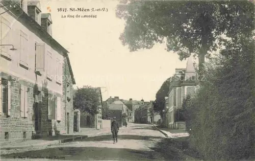AK / Ansichtskarte St-Meen-le-Grand RENNES 35 Ille-et-Vilaine Rue des Loudéac