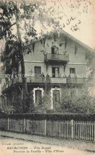 AK / Ansichtskarte ARCACHON 33 Gironde Villa Riquet Pension de Famille Ville d'Hiver