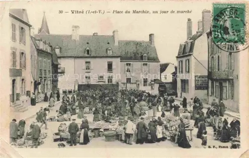 AK / Ansichtskarte Vitre  RENNES 35 Ille-et-Vilaine Place du Marchix un jour de marché