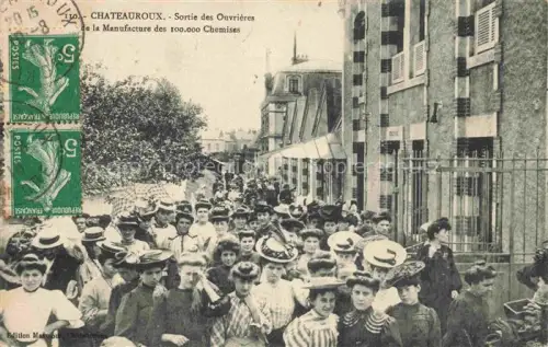 AK / Ansichtskarte CHATEAUROUX 36 Indre Sortie des Ouvrières de la Manufacture des 100.000 Chemises