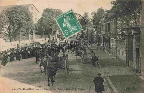 AK / Ansichtskarte CHATEAUROUX 36 Indre Le Marché des Tabacs Rue de la Châtre