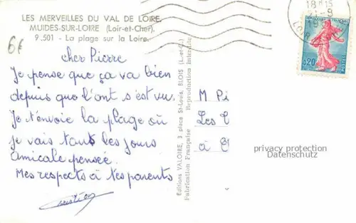 AK / Ansichtskarte Muides-sur-Loire BLOIS 41 Loir-et-Cher La plage sur la Loire