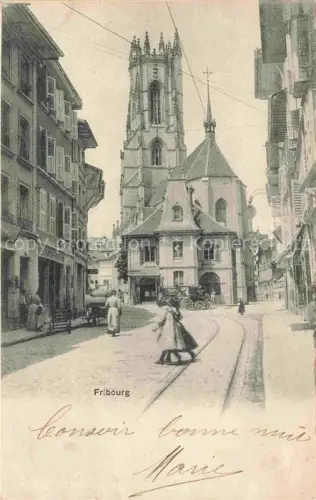 AK / Ansichtskarte FRIBOURG  FR Au centre Eglise