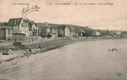 AK / Ansichtskarte Val-Andre Saint-Brieuc 22 Cotes-d Armor Un coin de la place Côté de Piégu Côte d'Emeraude