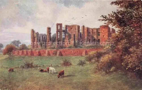 AK / Ansichtskarte QUINTON Alfred Robert ARQ (1853-1934) Kuenstlerkarte Nr. Kenilworth Castle Kuehe England 