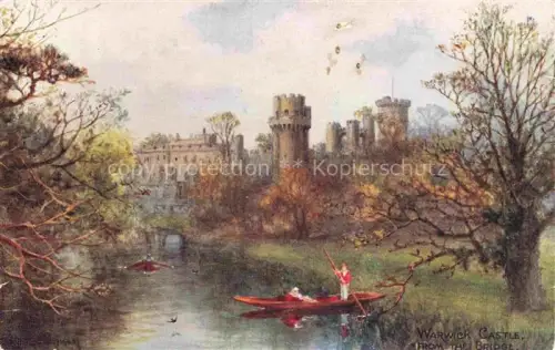 AK / Ansichtskarte QUINTON Alfred Robert ARQ (1853-1934) Kuenstlerkarte Nr. 2197 Warwick Castle Bridge England Boote 
