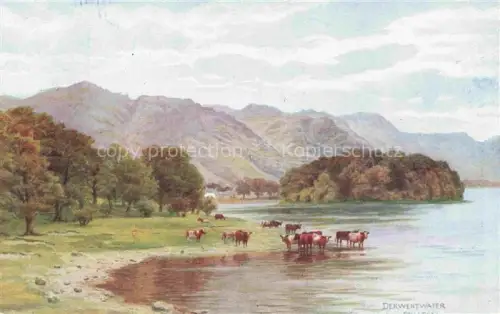 AK / Ansichtskarte QUINTON Alfred Robert ARQ (1853-1934) Kuenstlerkarte Nr. 1763 Derwentwater Kuehe England 