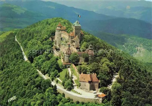 AK / Ansichtskarte Hohkoenigsburg Haut-Koenigsbourg 67 Bas-Rhin Chateau du Haut Koenigsbourg Fliegeraufnahme
