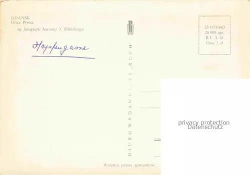 AK / Ansichtskarte GDANSK Danzig PL Ulica Piwna