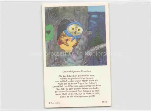 AK / Ansichtskarte IBM BOHATTA-MORPURGO Ida (1900-1992) Kuenstlerkarte Das unfolgsame Kaeuzchen Nr.3825 Eule