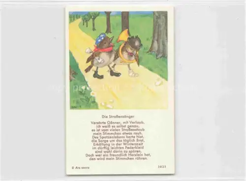 AK / Ansichtskarte IBM BOHATTA-MORPURGO Ida (1900-1992) Kuenstlerkarte Nr. 3825 Die Strassensaenger Spatz 