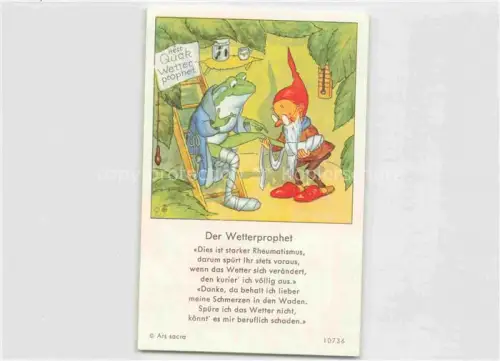 AK / Ansichtskarte IBM BOHATTA-MORPURGO Ida (1900-1992) Kuenstlerkarte Nr. 10736 Der Wetterprophet Zwerg Frosch 