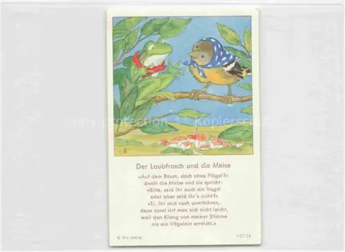 AK / Ansichtskarte IBM BOHATTA-MORPURGO Ida (1900-1992) Kuenstlerkarte Nr. 10736 Der Laubfrosch und die Meise