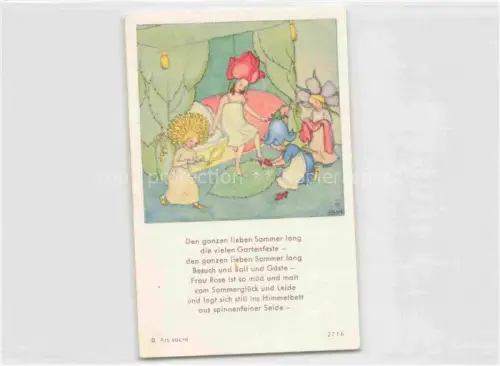 AK / Ansichtskarte IBM BOHATTA-MORPURGO Ida (1900-1992) Kuenstlerkarte Nr. 2716 Frau Rose Blumen