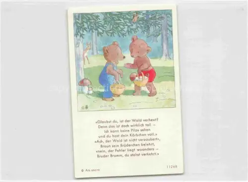 AK / Ansichtskarte IBM BOHATTA-MORPURGO Ida (1900-1992) Kuenstlerkarte Nr. 11268 Wald verhext Baeren Pilze Reh