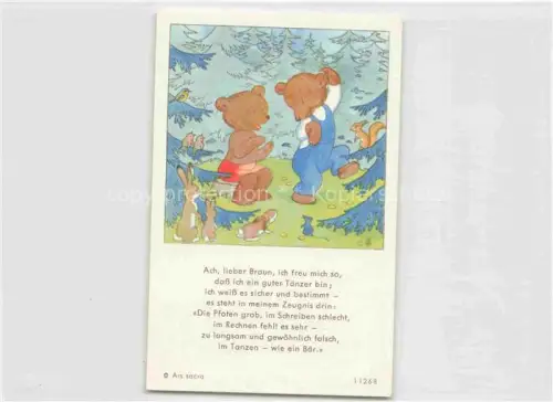 AK / Ansichtskarte IBM BOHATTA-MORPURGO Ida (1900-1992) Kuenstlerkarte Nr. 11268 Baeren Tanz Wald Tiere