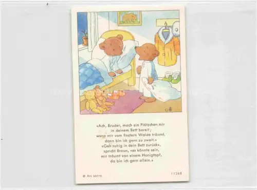 AK / Ansichtskarte IBM BOHATTA-MORPURGO Ida (1900-1992) Kuenstlerkarte Nr. 11268 Baeren Bett