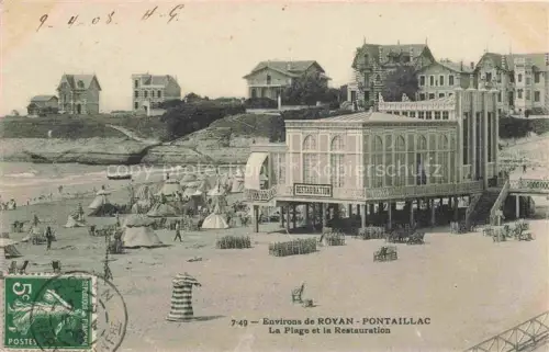 AK / Ansichtskarte PONTAILLAC Royan 17 Charente-Maritime La plage et la restauration