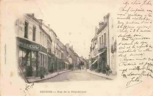 AK / Ansichtskarte Seurre Beaune 21 Cote-d Or Rue de la République