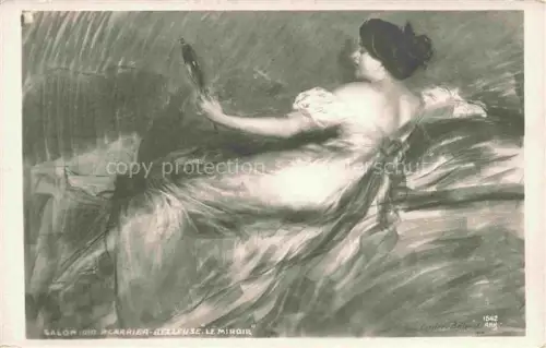 AK / Ansichtskarte CARRIERE-BELLEUSE P. Kuenstlerkarte Salon Le Miroir Spiegel Frau