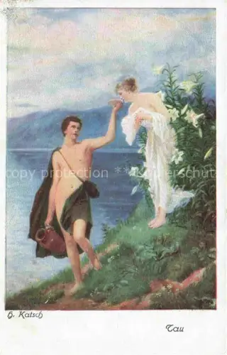 AK / Ansichtskarte KATSCH H. Kuenstlerkarte Tau Wasser Muscheln 