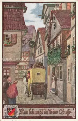 AK / Ansichtskarte KUTZER Ernst (1880-1965) Kuenstlerkarte BDD schulverein Nr. 40 Pferdkutsche 