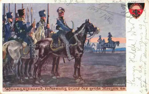 AK / Ansichtskarte WILKE Karl Alex Kuenstlerkarte BDD Schulverein Nr. 512 Pferde Soldaten 