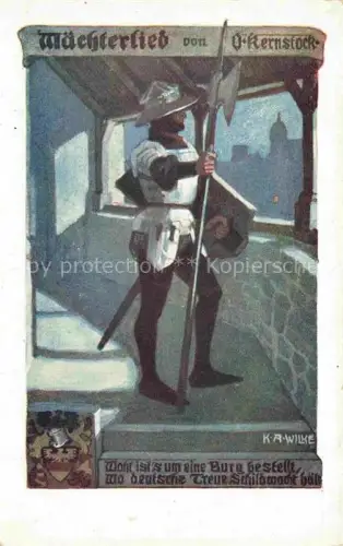 AK / Ansichtskarte WILKE Karl Alex Kuenstlerkarte BDD Schulverein Suedmark Nr. 87 Graz Soldat 