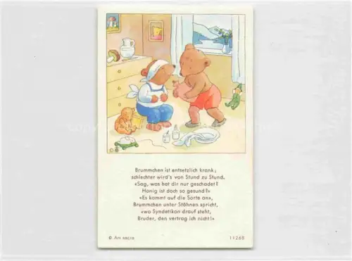 AK / Ansichtskarte IBM BOHATTA-MORPURGO Ida (1900-1992) Kuenstlerkarte Brummchen krant Teddy 