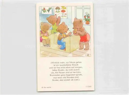AK / Ansichtskarte IBM BOHATTA-MORPURGO Ida (1900-1992) Kuenstlerkarte Schule Teddy 