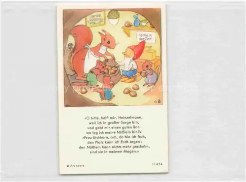 AK / Ansichtskarte IBM BOHATTA-MORPURGO Ida (1900-1992) Kuenstlerkarte Nr. 11424 Heinzelmann Zwerg Eichhoernchen  
