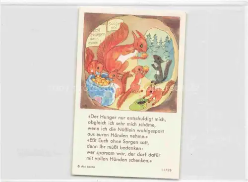 AK / Ansichtskarte IBM BOHATTA-MORPURGO Ida (1900-1992) Kuenstlerkarte Nr. 11728 Der Hunger Eichhoernchen 