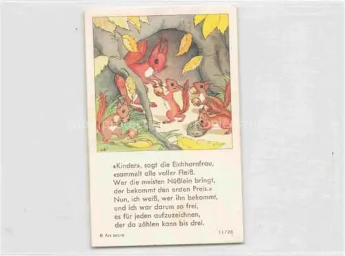 AK / Ansichtskarte IBM BOHATTA-MORPURGO Ida (1900-1992) Kuenstlerkarte Nr. 11728 Kinder Eichhoernchen sammeln