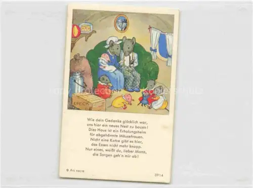 AK / Ansichtskarte IBM BOHATTA-MORPURGO Ida (1900-1992) Kuenstlerkarte Nr. 3914 Maeuse Familie 