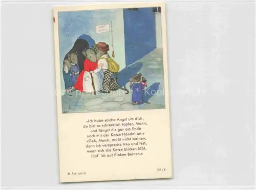 AK / Ansichtskarte IBM BOHATTA-MORPURGO Ida (1900-1992) Kuenstlerkarte Nr. 3914 Maeuse verabschieden 