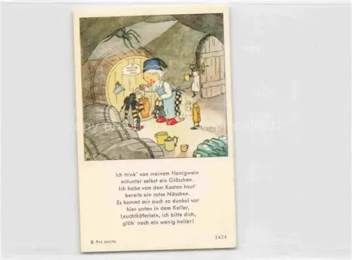 AK / Ansichtskarte IBM BOHATTA-MORPURGO Ida (1900-1992) Kuenstlerkarte Nr. 3424 Honigwein Zwerg 