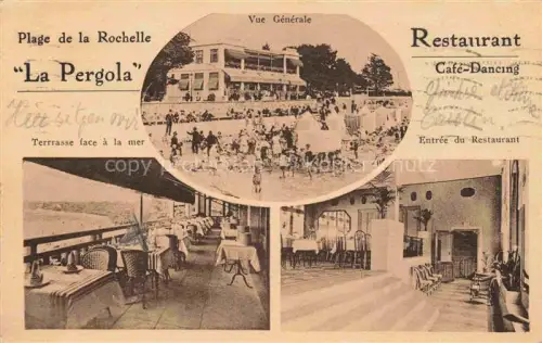 AK / Ansichtskarte LA ROCHELLE 17 Charente-Maritime Restaurant La Pergola Terrasse Entrée Plage