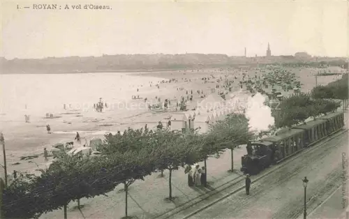 AK / Ansichtskarte ROYAN 17 Charente-Maritime Vue générale à vol d'oiseau Train