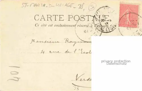 AK / Ansichtskarte St-Martin-d Uriage Grenoble 38 Isere Vue générale Eglise et Massif de Belledonne