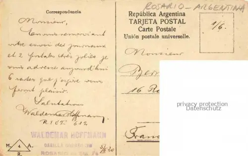 AK / Ansichtskarte ROSARIO  Santa Fe Argentina Plaza Pringles